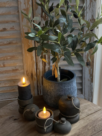 Houten potje met deksel