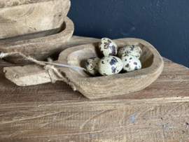 Houten lepel/schaaltje S