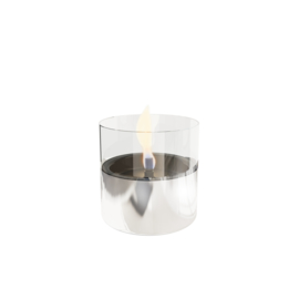Tenderflame Lilly Silver glas 10 cm