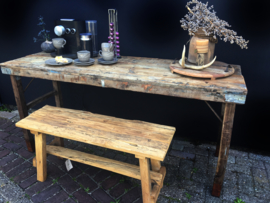 Oude stoere Markttafel inklapbaar