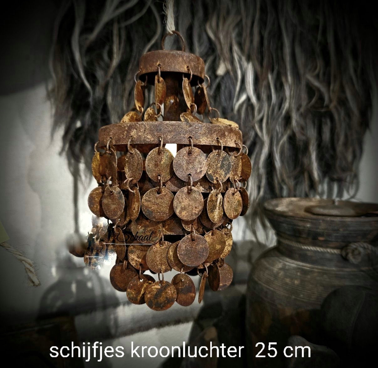 Schijfjes hanglampje Rusty