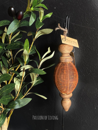 Roestig hang ornament met Hout