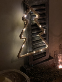 Jute kerstboom met led