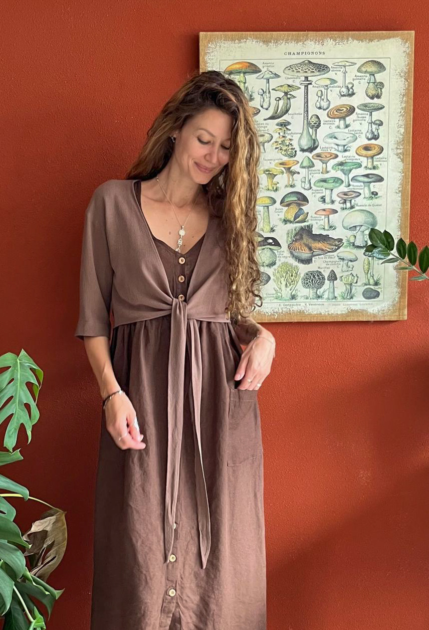 Wrap Top Clay Brown