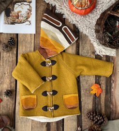 Limited Collection Wool Winter Coat Retro Ochre 122/128