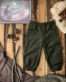 Corduroy Trousers Olive Green 80