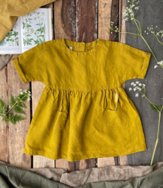 'Lotta' - Linen Dress Ochre