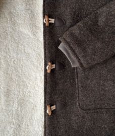 Women's Wool Winter Coat Earth Tones with knitted cuffs