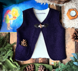 Wool Vest Winter Purple Star