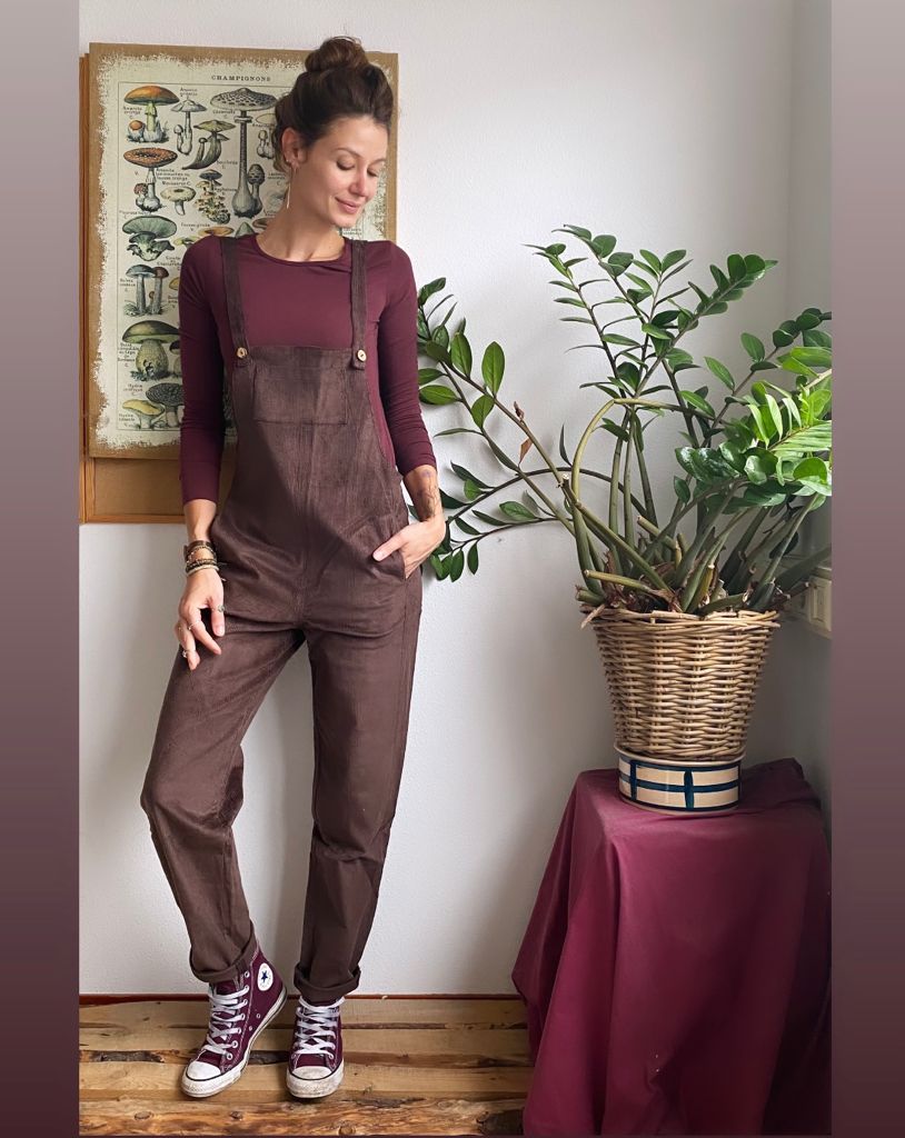 Jumpsuit Corduroy Chocolate Brown Size 42