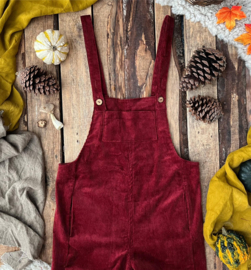 Jumpsuit Corduroy Cherry Red