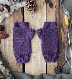 Wool Wrist Warmers Mauve