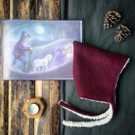 Wool Pixie Hat Plum