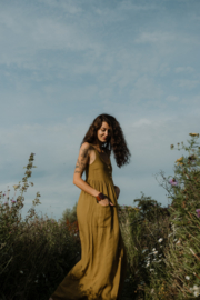 Maxi Dress Linen Mustard