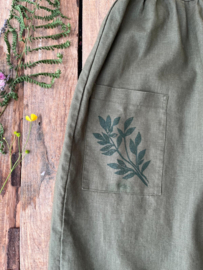 Midi Dress Linen - Mossgreen