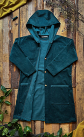 Women's Corduroy Spring / Autumn Coat Petrol