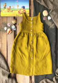 Maxi Dress Linen Mustard