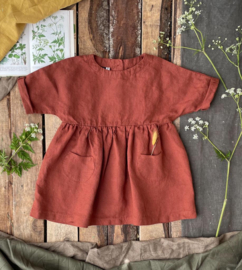 'Lotta' - Linen Dress Terracotta