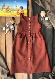 Maxi Dress Linen Terracotta