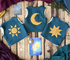 Wool Vest Winter Petrol Star
