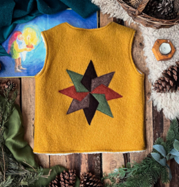 Wool Vest Winter Ochre Star