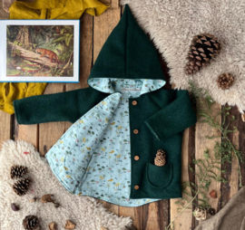 NEW! 100% Forest Green - Jungle Sloth 134/140