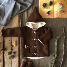 Wool Winter Coat Dark Brown 74/80