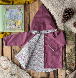 Linen Jacket Raspberry Pink - Little Flowers