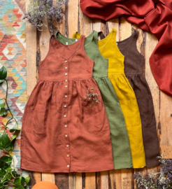 Midi Dress Linen - Mossgreen