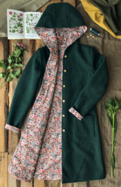 Women's Wool Spring / Autumn Coat Forest Green