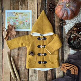 Wool Winter Coat Ochre Yellow