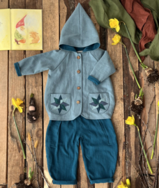 Double Gauze Trousers Ocean Blue