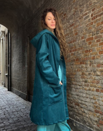 Women's Corduroy Spring / Autumn Coat Petrol