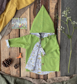 Linen Jacket Grass Green - Little Forest 110/116