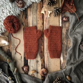 Wool Wrist Warmers Terracotta