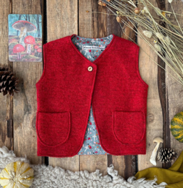 Wool Vest - Red Toadstool Mix Size 86/92