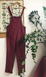 Jumpsuit Linen Plum Size 46