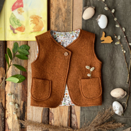 Wool Vest  Brown - Little Bunnies Size 110/116