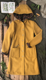 Women's Wool Spring / Autumn Coat Ochre Size 34