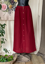 Maxi Skirt Linen Whine Red