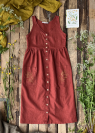 Midi Dress Linen - Terracotta