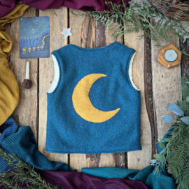 Wool Vest Winter Petrol Moon