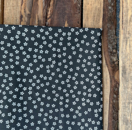 Cotton - Midnight Black Little Flowers