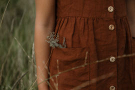 Maxi Dress Linen Terracotta