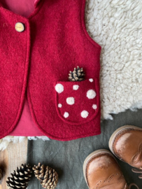 Wool Hooded Vest Toadstool