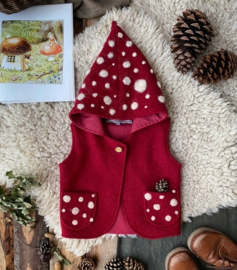 Wool Hooded Vest Toadstool