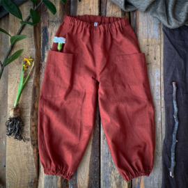 'Ollie' - Linen Trousers Terracotta