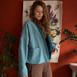 Linen Jacket Blue