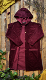 Women's Corduroy Spring / Autumn Coat Wine Red