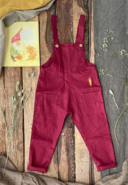 Jumpsuit Linen Cherry Red 122/128